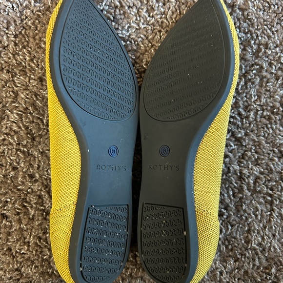 Rothy's Women’s Vibrant Yellow Flats with Blue Trim Size W8 - Picture 5 of 13